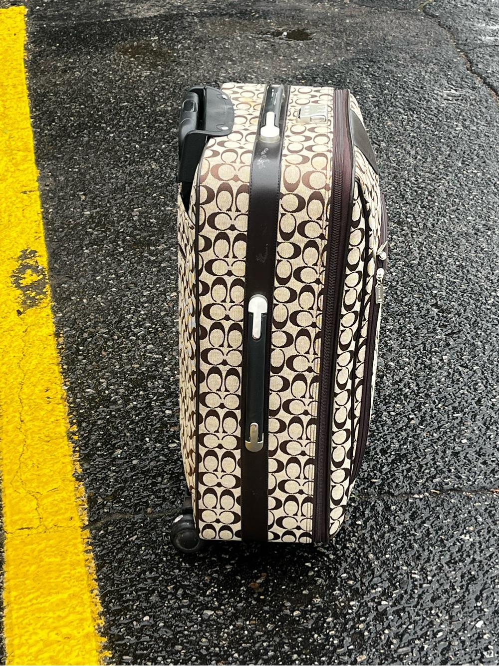 Coach Signature Canvas Carry-On in Brown and Tan - Picture 5 of 16